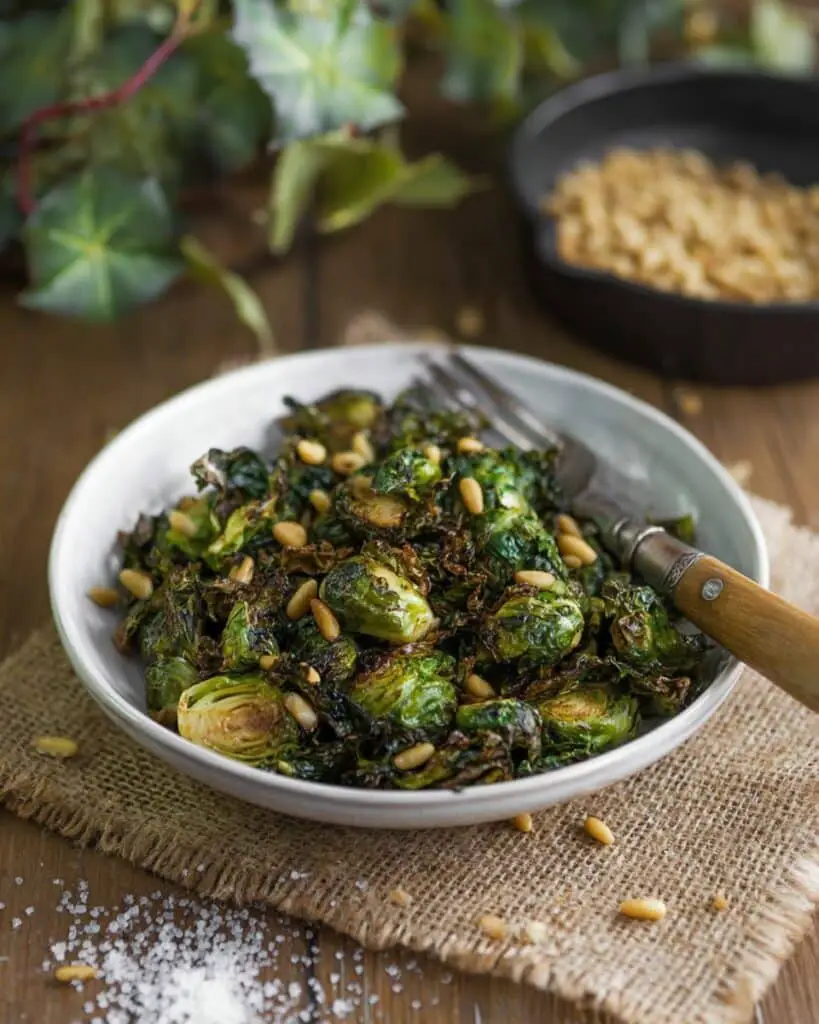 Roasted Flower Sprouts with Pine Nuts Recipe