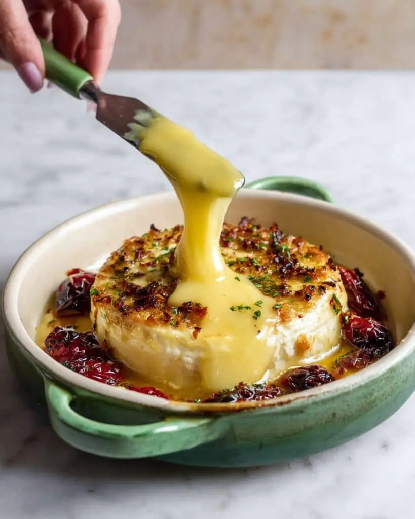 Roasted Tomato and Garlic Baked Brie Recipe