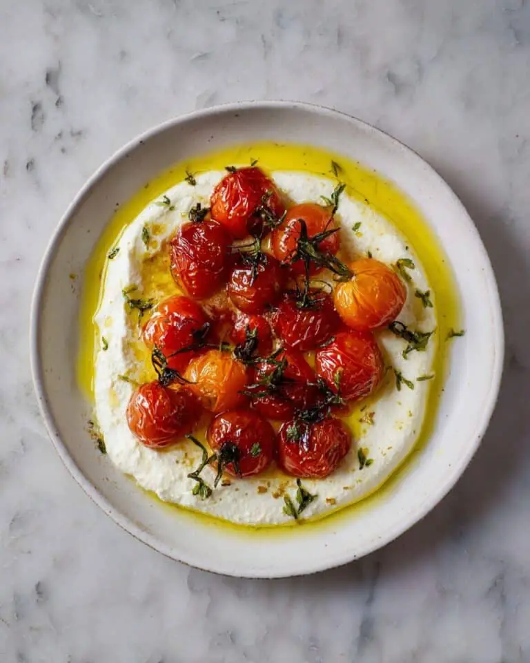 Roasted Cherry Tomatoes with Whipped Goat Cheese Recipe