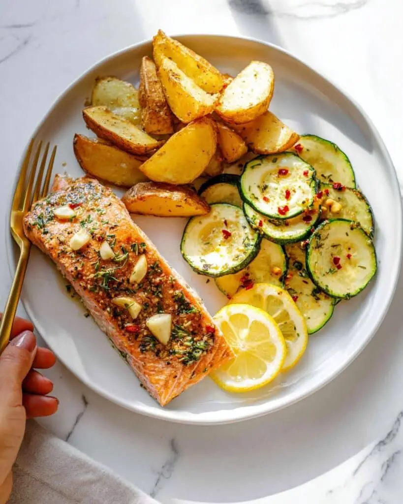 Lemon Dill Salmon Sheet Pan Dinner Recipe