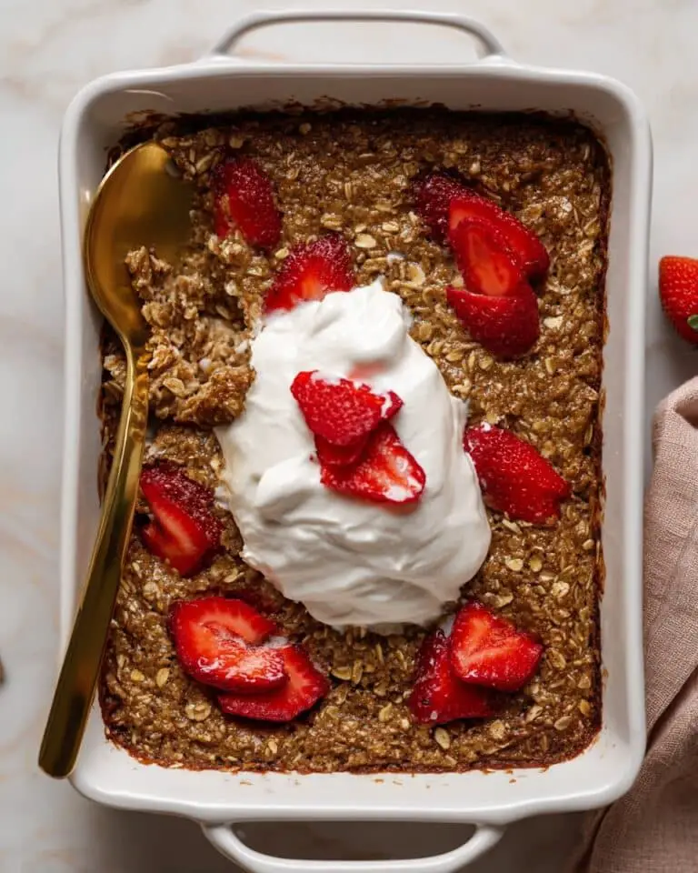 Strawberry Shortcake Baked Oats Recipe