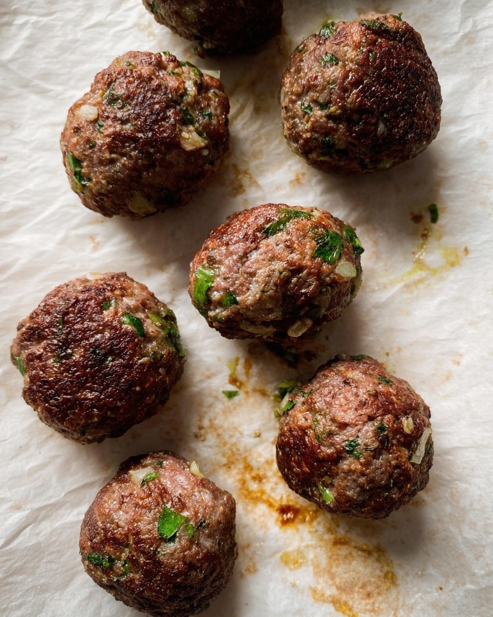 A white bowl holds a serving of spaghetti with three large meatballs covered in red tomato sauce. The spaghetti is coated with the same rich red sauce, and chopped fresh green basil leaves are sprinkled on top and around the meatballs. A silver fork rests inside the bowl on the left side. The bowl is placed on a white marbled surface with some fresh basil leaves scattered nearby. In the background, there is a bottle of red tomato sauce slightly blurred. photo taken with an iphone --ar 4:5 --v 7