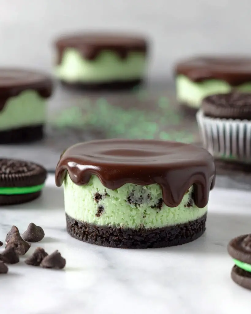 Mint Chocolate Chip Mini Cheesecakes Recipe