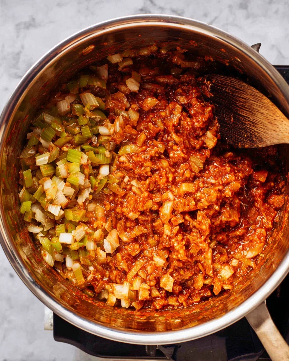 The image shows two white bowls of thick beef stew on a white marbled surface, one placed on a round wooden board. Each bowl is filled with rich brown-red broth, with chunky orange carrots, light yellow potatoes, light green celery, and tender pieces of dark brown beef. One bowl has a silver spoon inside. A dollop of white sour cream sits on top of the stew with a sprinkle of black pepper, surrounded by small fresh green dill leaves. A glass of iced drink with visible ice cubes sits beside the bowl on the wooden board. Photo taken with an iphone --ar 4:5 --v 7