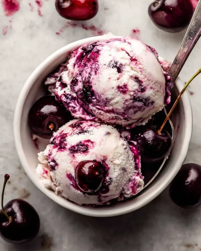 Creamy No-Churn Cherry Ice Cream Recipe