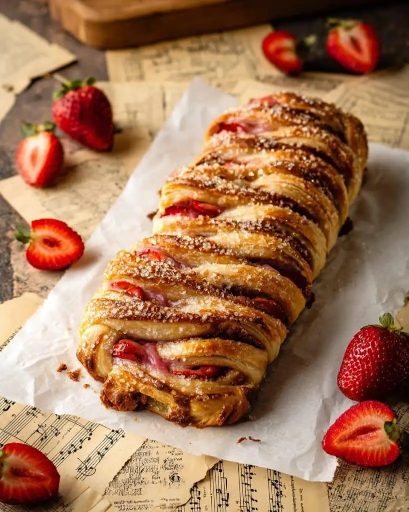 Strawberry Cream Cheese Puff Pastry Braid Recipe