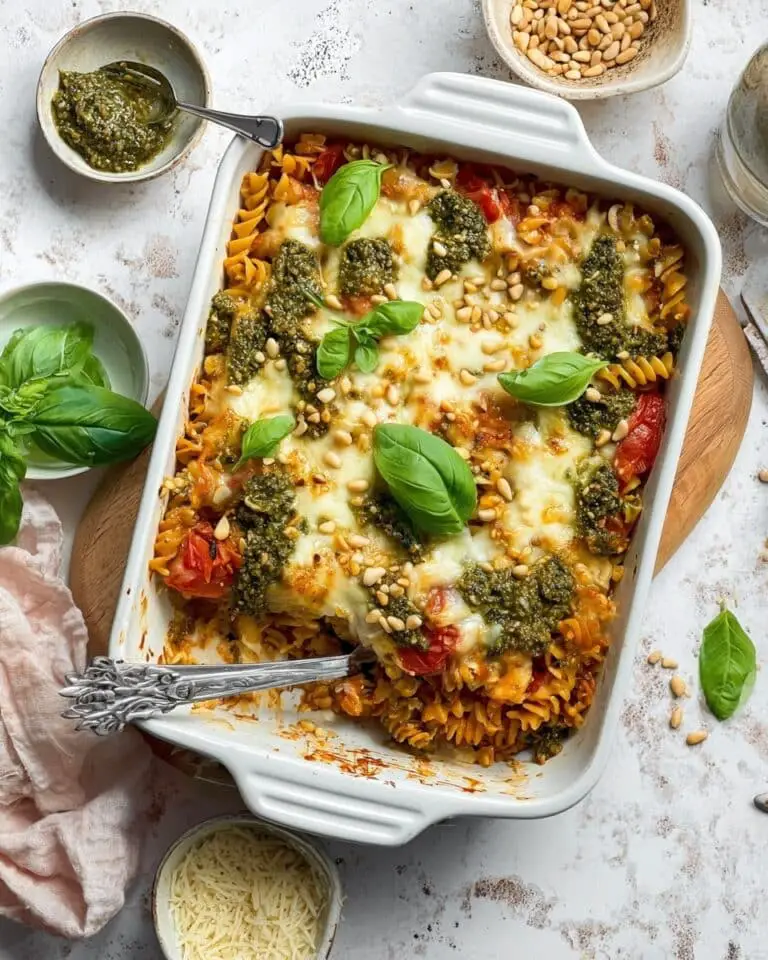 Pesto Pasta Bake with Chicken Recipe