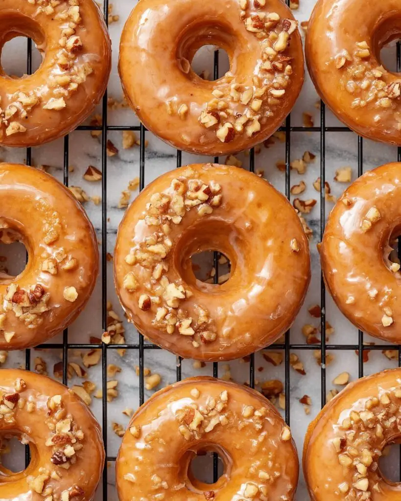 Maple Glazed Donuts with Toasted Pecans and Cinnamon Recipe