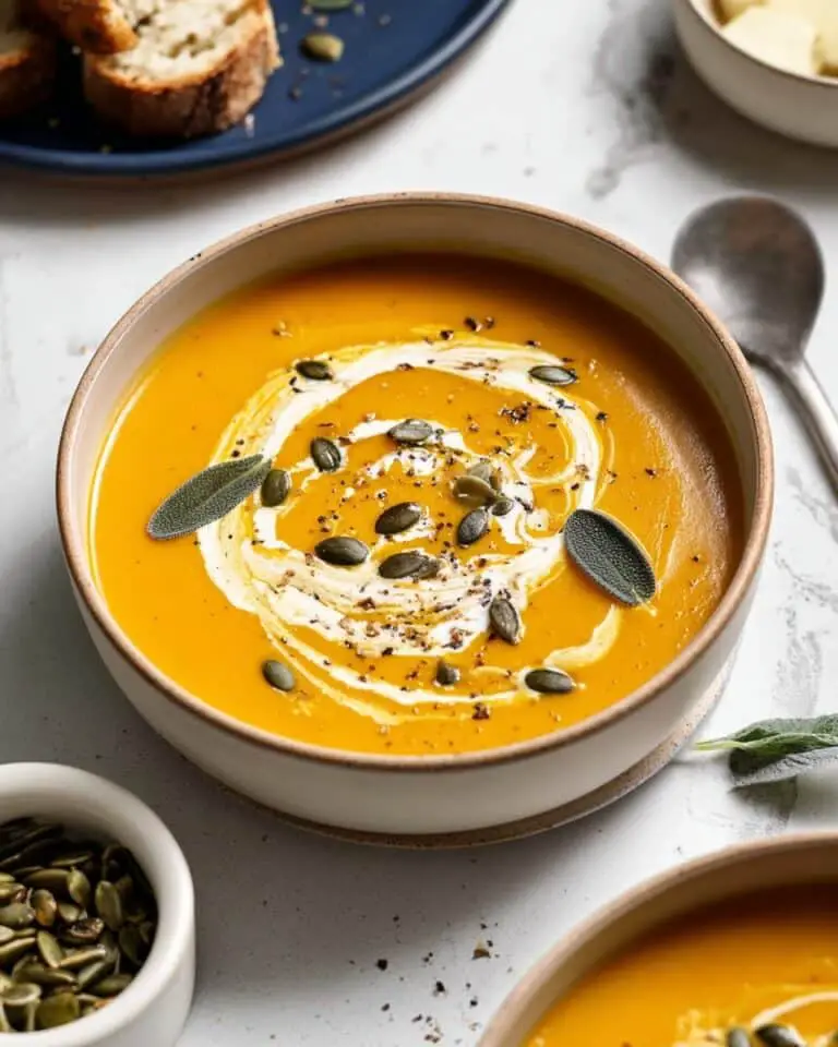 Creamy Butternut Squash Soup with Fresh Herbs Recipe
