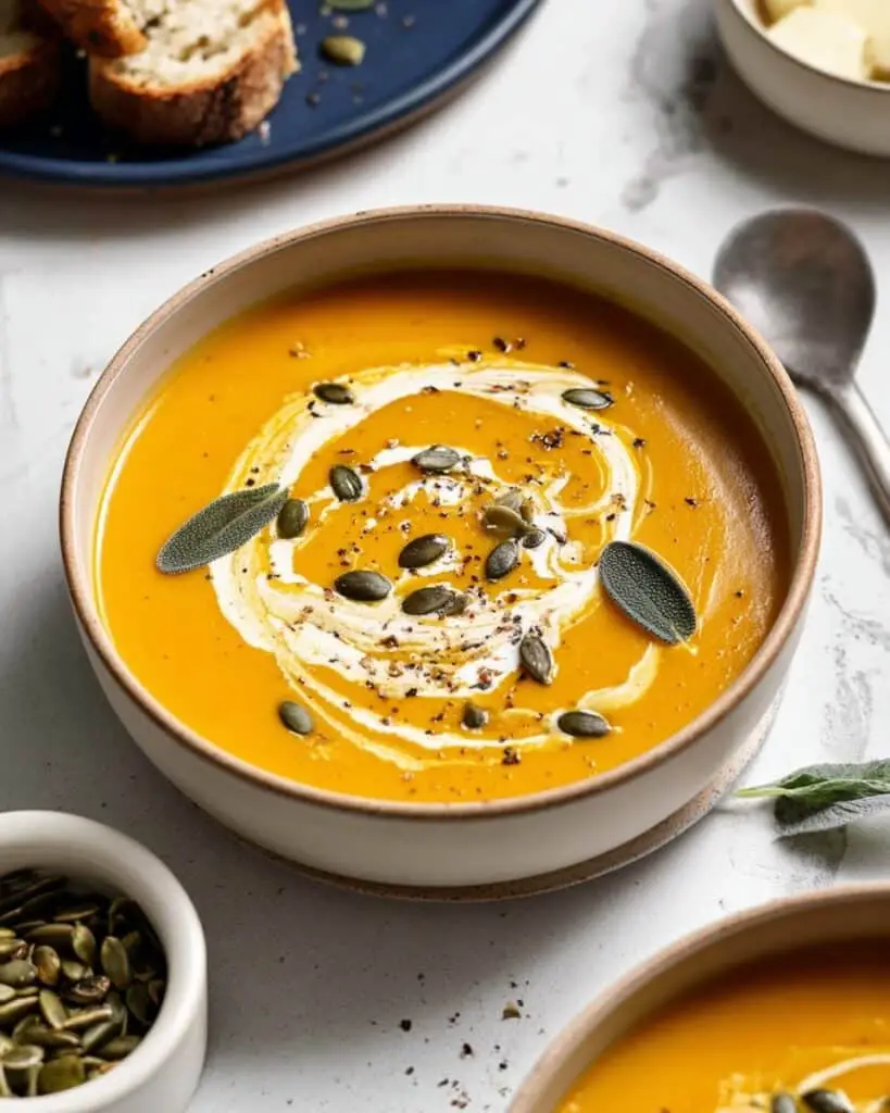 Creamy Butternut Squash Soup with Fresh Herbs Recipe