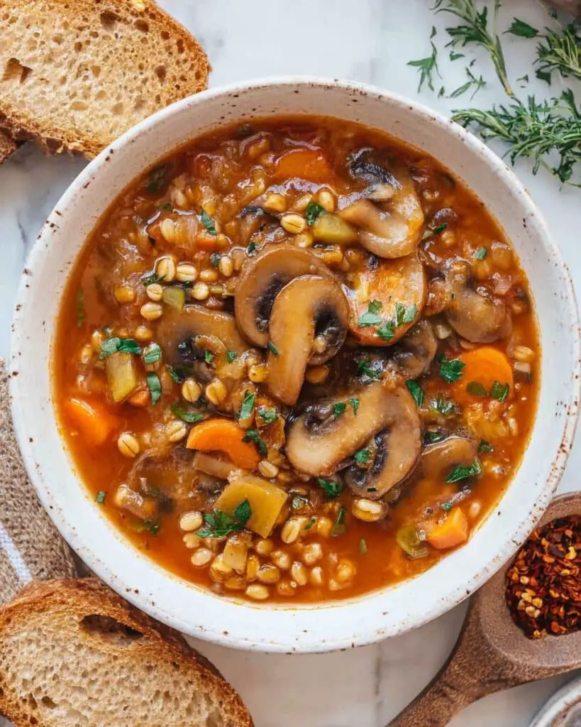 Mushroom Barley Soup Recipe