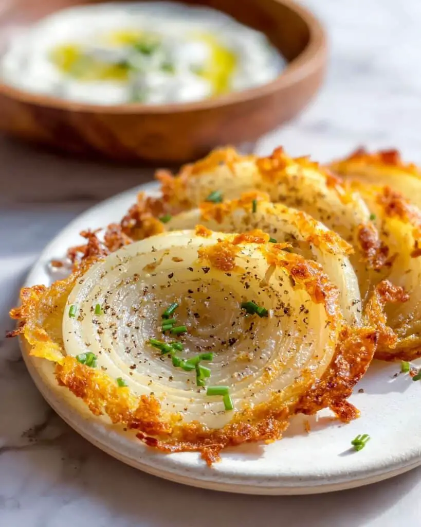 Cheesy Onion Ring Chips with Greek Seasoning Recipe