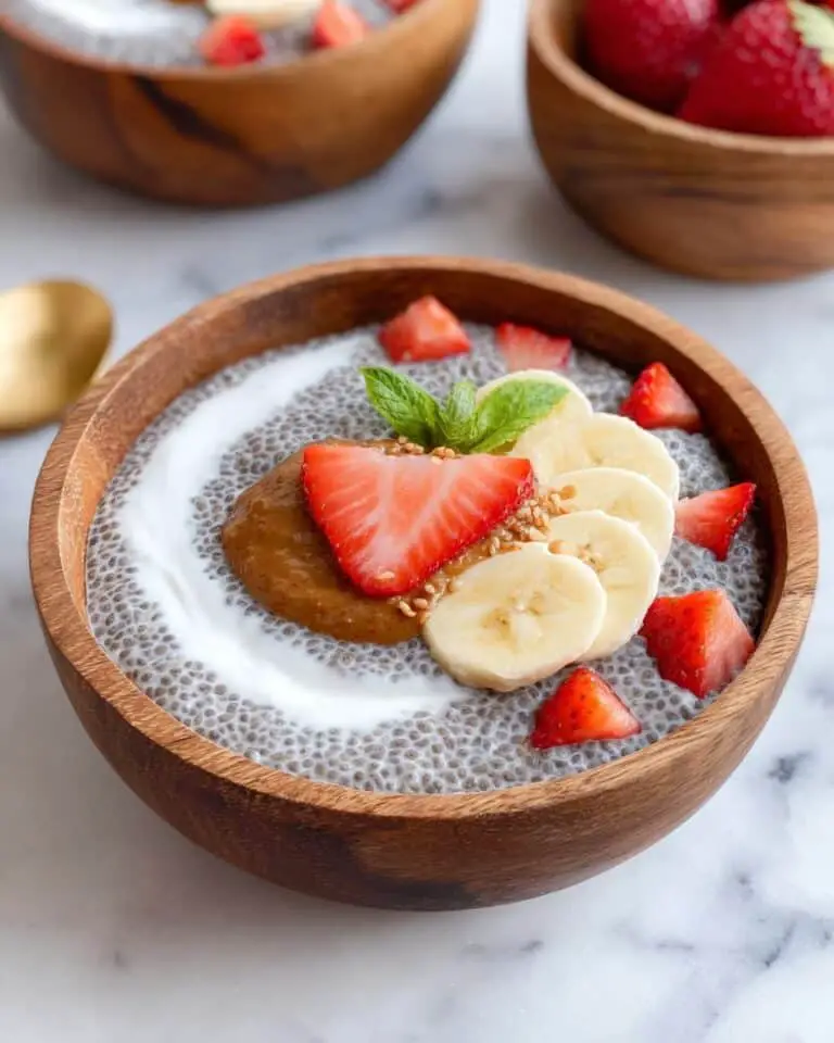 High Protein Strawberry Banana Chia Seed Pudding Recipe