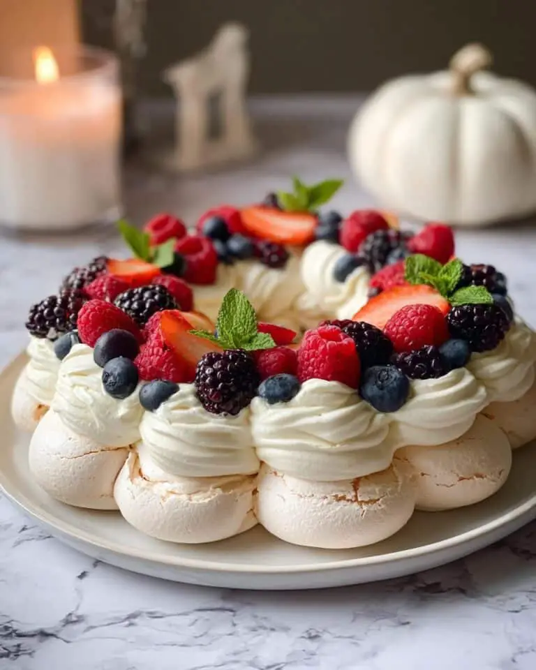 Easy Pavlova Wreath Cake Recipe