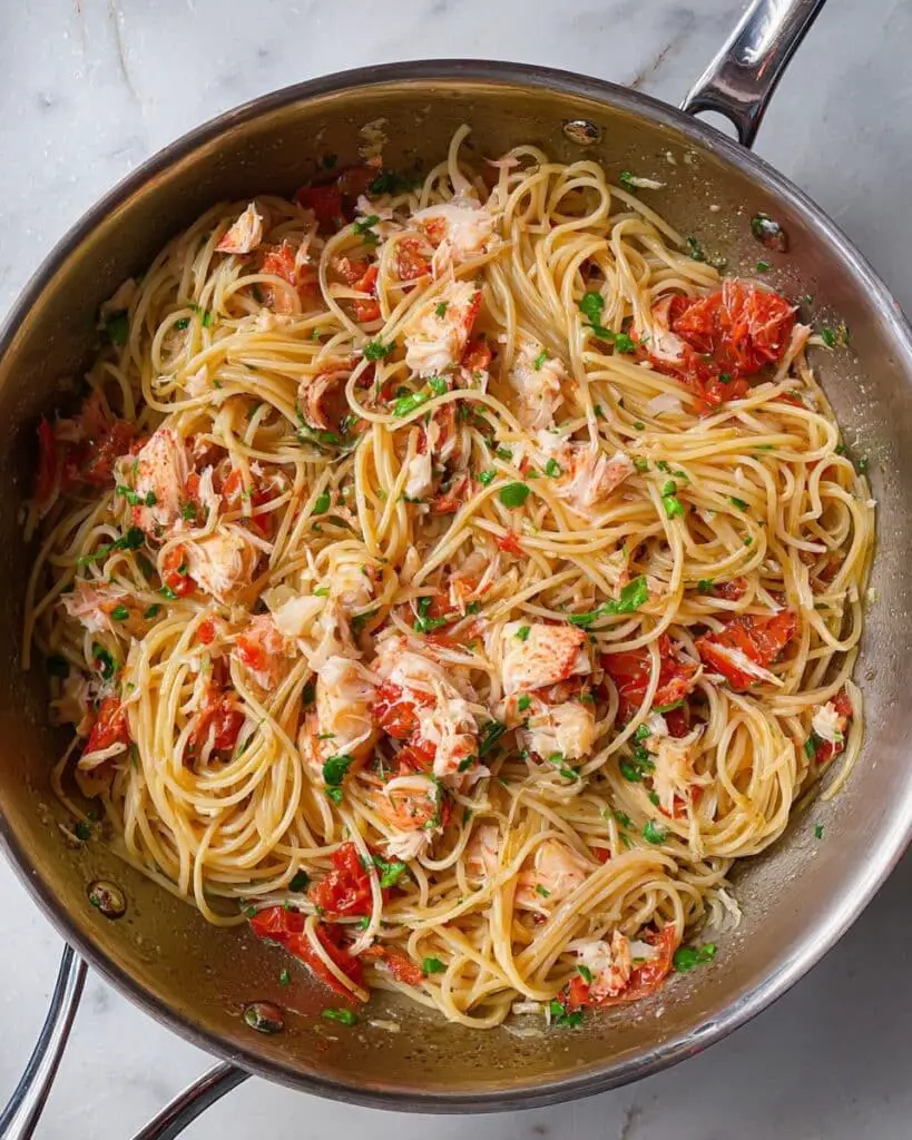 Buttered Lobster Pasta with Cherry Tomatoes Recipe