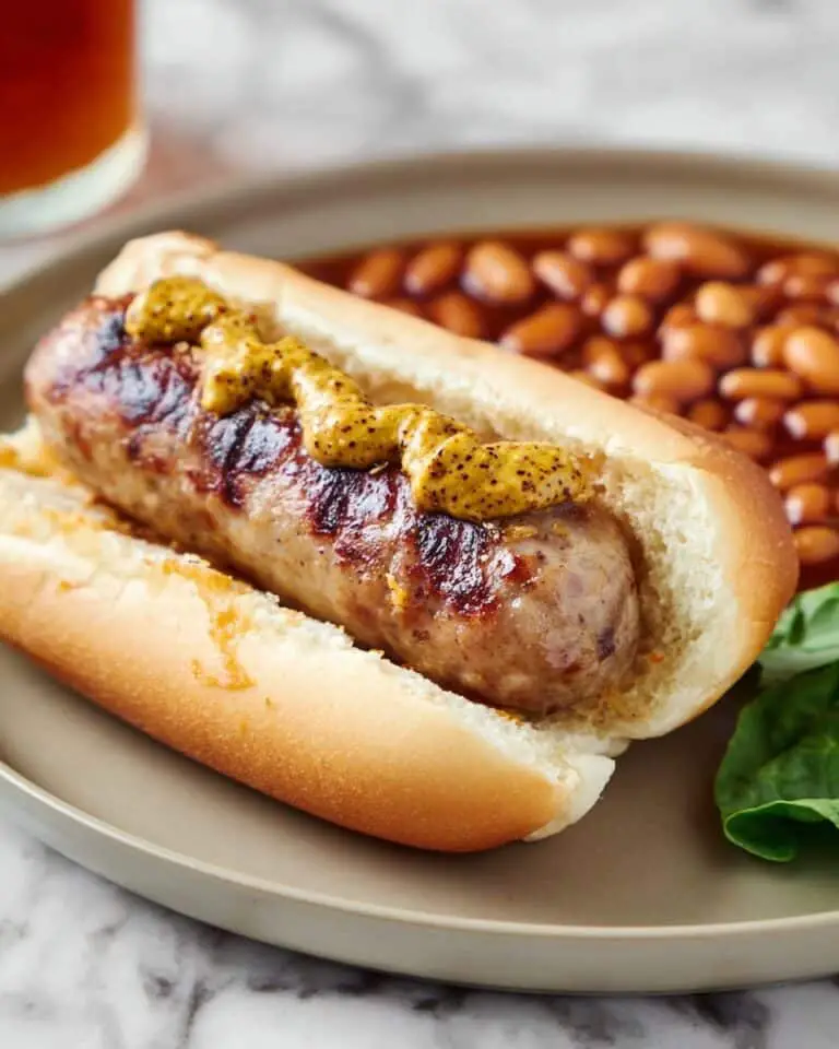 Crispy Air Fryer Brats with Sautéed Onions, Mustard, and Sauerkraut Recipe