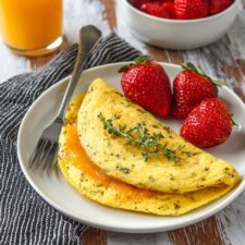 Air Fryer Cheese Omelette Recipe