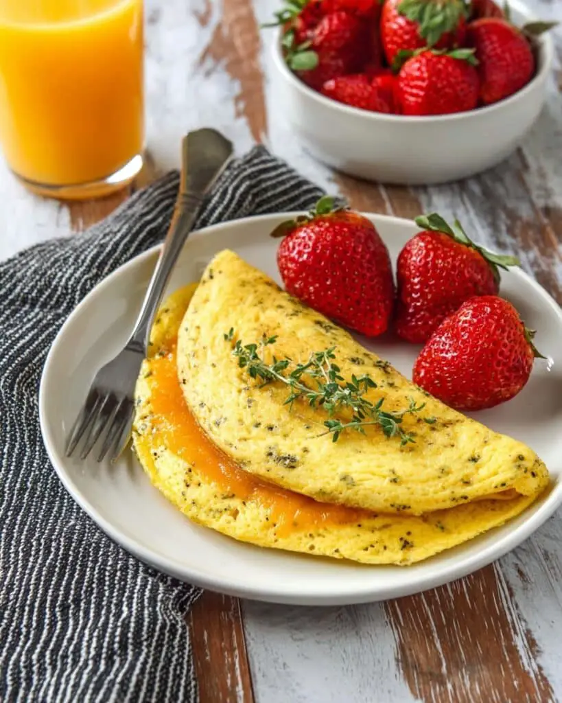 Air Fryer Cheese Omelette Recipe