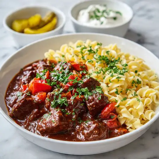 Hungarian Braised Beef (Pörkölt) Recipe