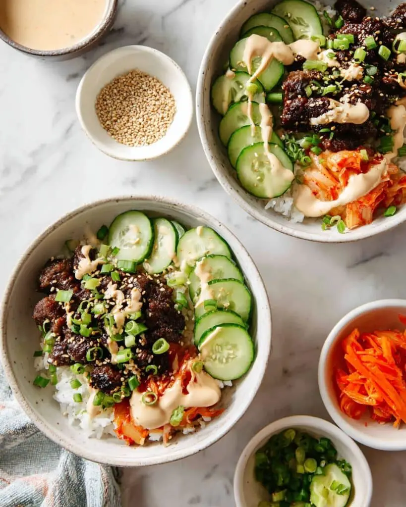 Korean Ground Beef Bowls Recipe