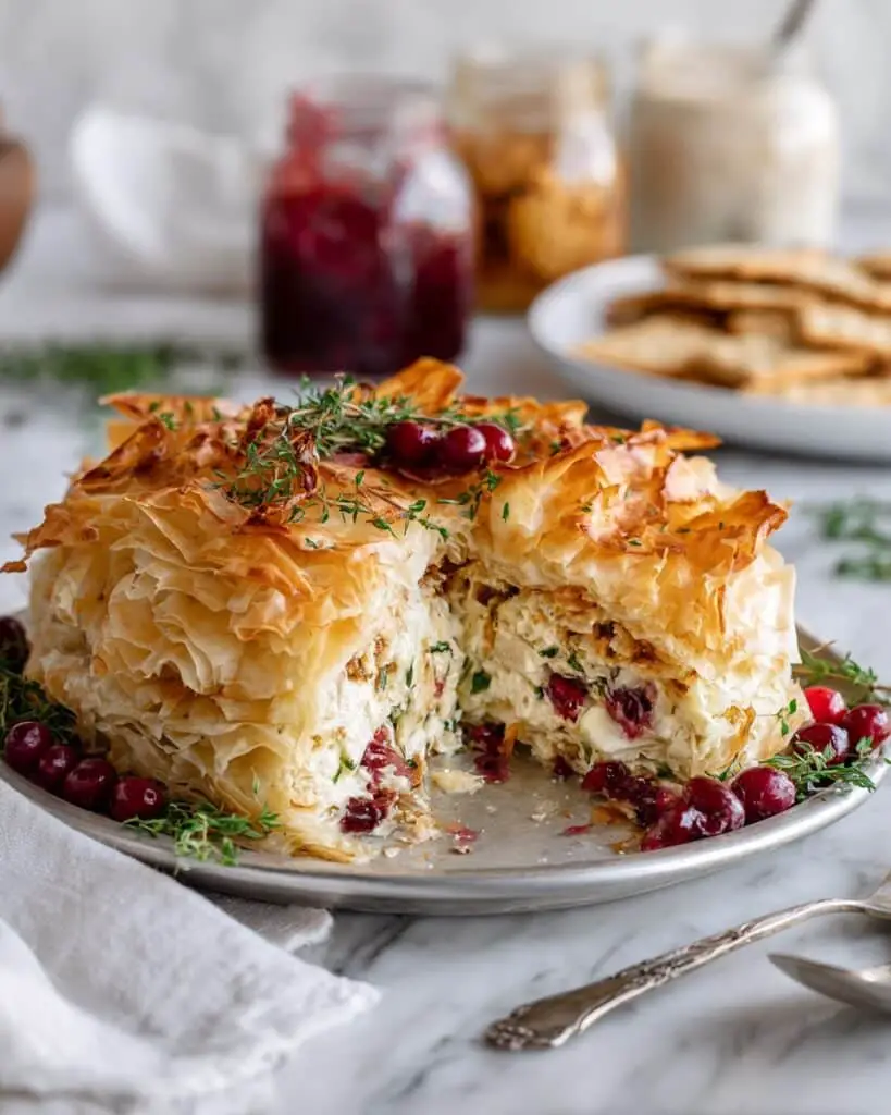 Air Fryer Baked Brie with Cranberry Filling Recipe