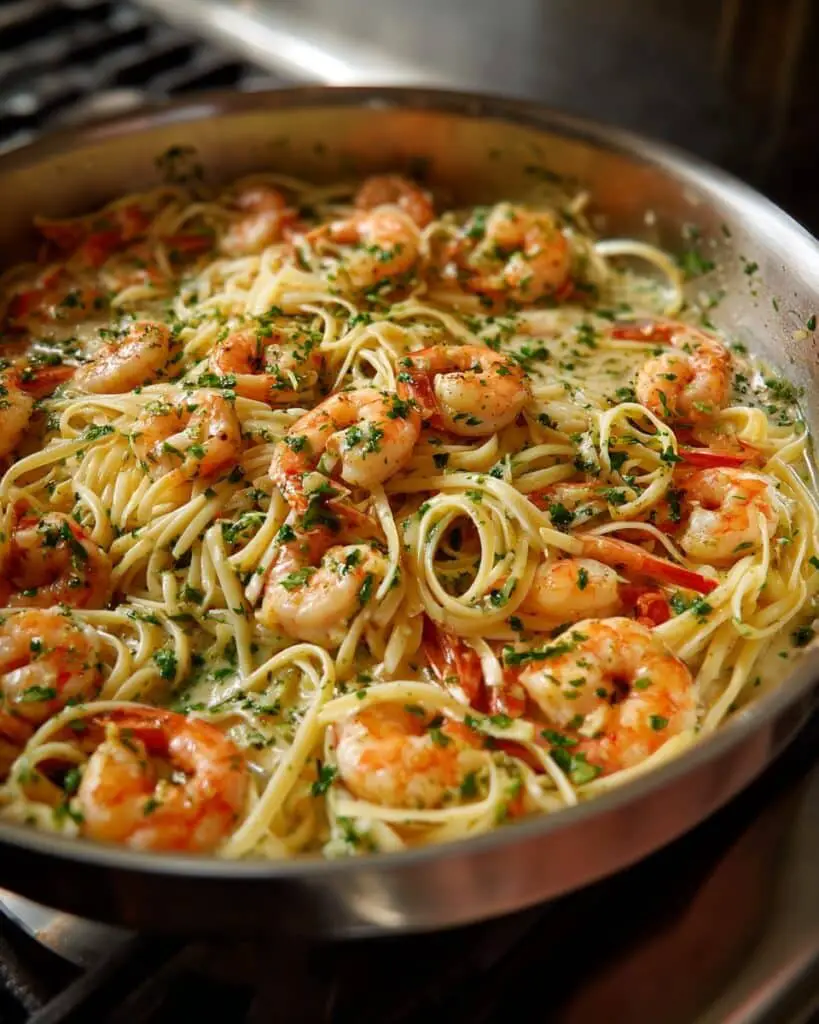 Shrimp Scampi with White Wine and Parmesan Recipe