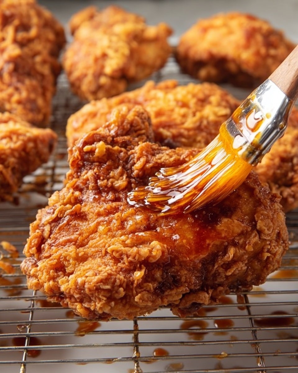 A close-up image of a fried chicken sandwich resting on a white plate placed on a white marbled surface, showing a sesame seed soft bun with three visible layers: the bottom bun with a light golden-brown color, a thick piece of crispy fried chicken with a rich golden-brown crunchy texture, and a top layer of white creamy coleslaw mixed with thinly sliced green pickles, all topped by the sesame seed bun. In the blurred background, another similar sandwich is slightly visible, adding depth to the composition. The photo taken with an iphone --ar 4:5 --v 7