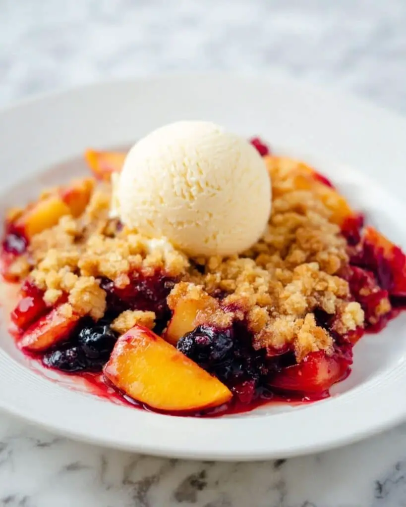 Peach and Blueberry Crumble Recipe