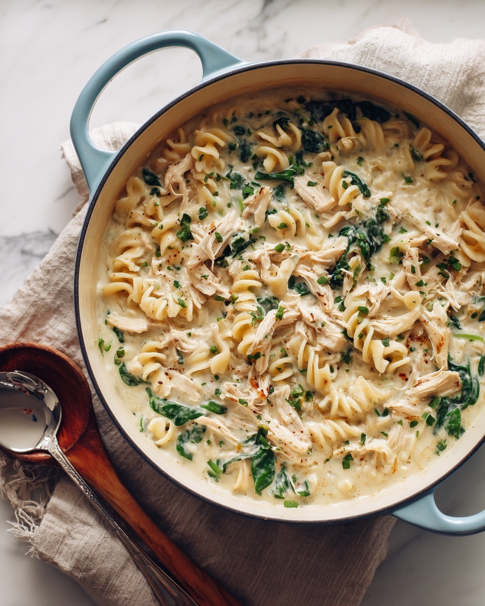 A close-up shows three pale, partially cooked chicken pieces floating in a light, golden broth inside a white pot. The chicken has small specks of green herbs and minced garlic on top. The broth is slightly cloudy and fills about half the pot. The pot is set on a stove, and the background features a white marbled texture with soft, natural lighting. photo taken with an iphone --ar 4:5 --v 7