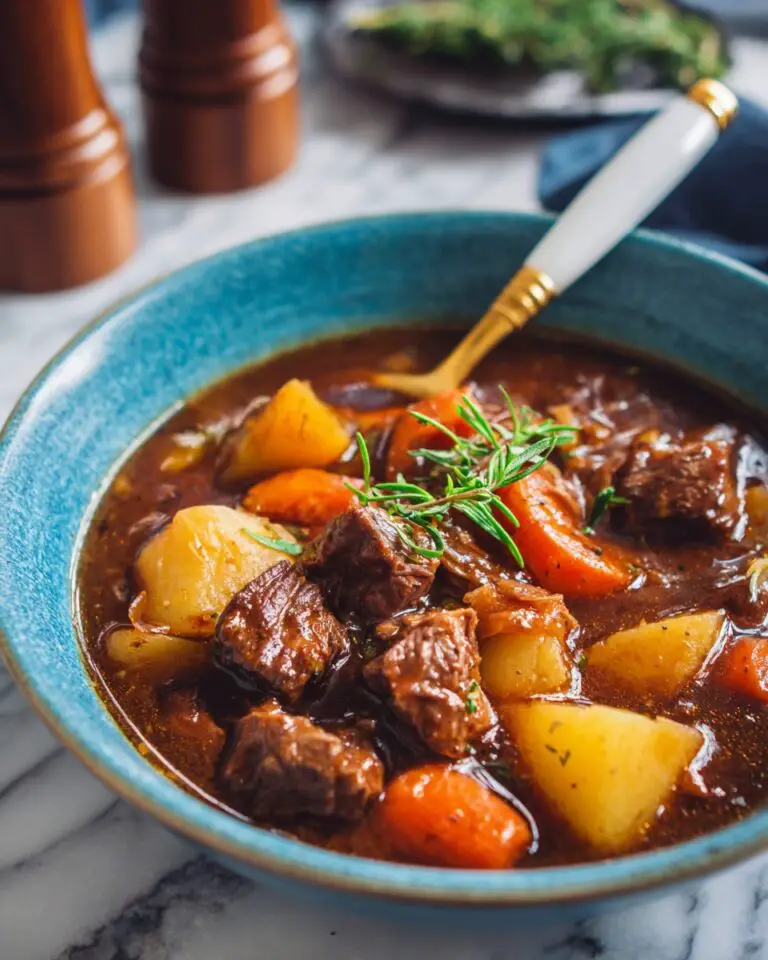 Hearty Slow-Braised Beef Stew with Root Vegetables Recipe