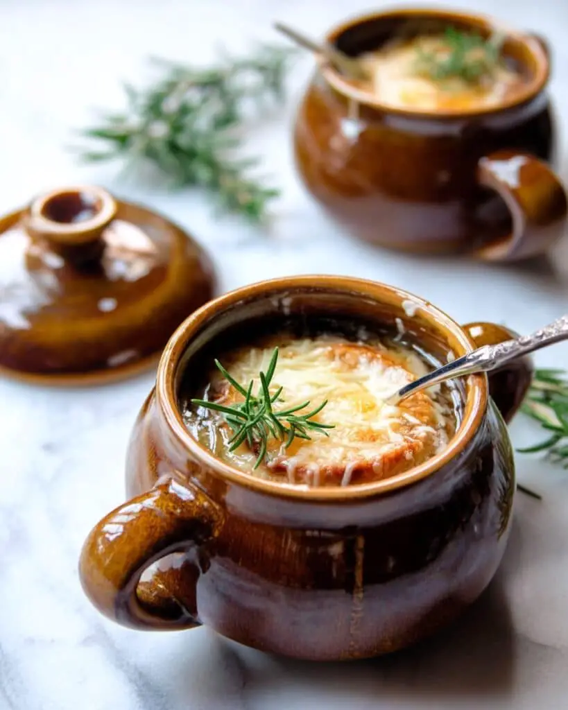 Vegetarian French Onion Soup with Spiralized Onions Recipe