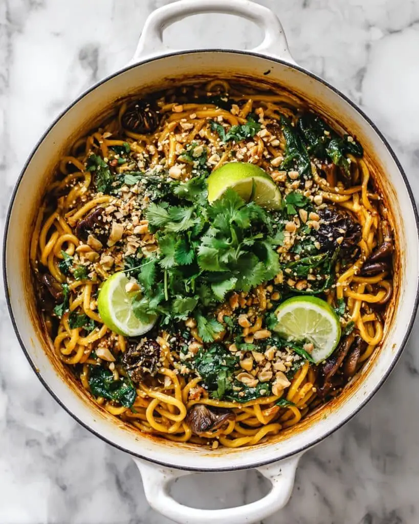 Gochujang Chicken Pasta with Mushrooms and Spinach Recipe