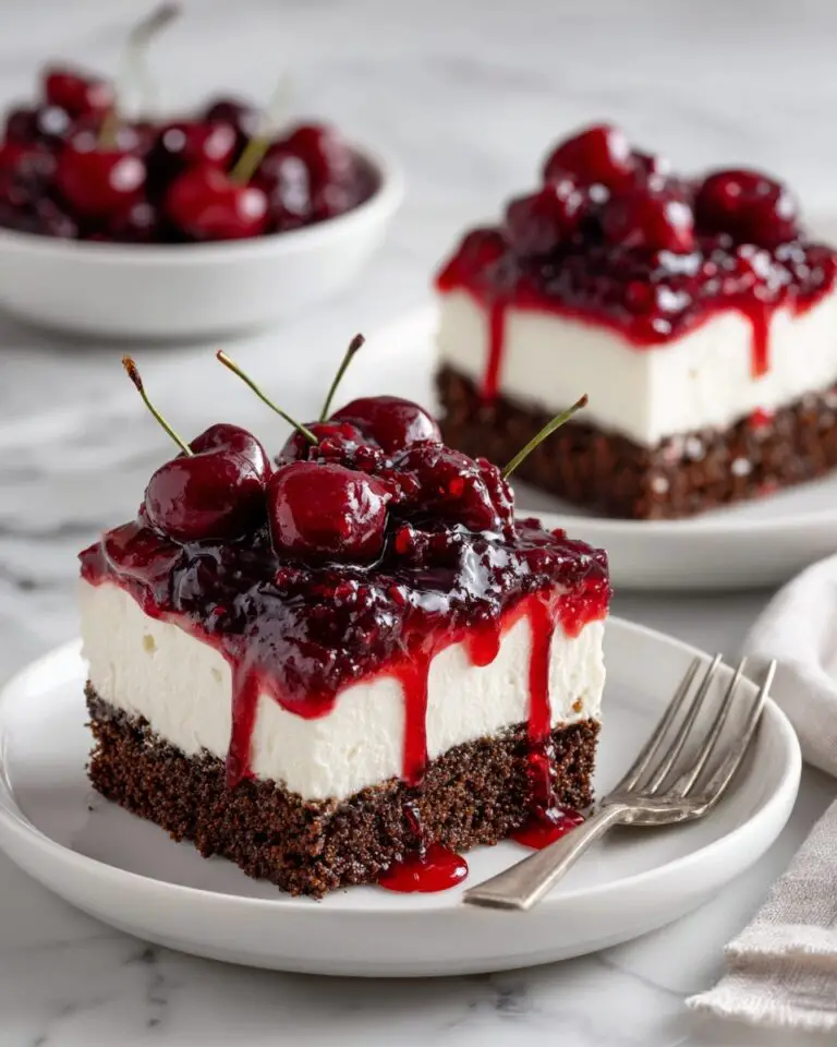 No Bake Oreo Cheesecake with Cherry Topping Recipe