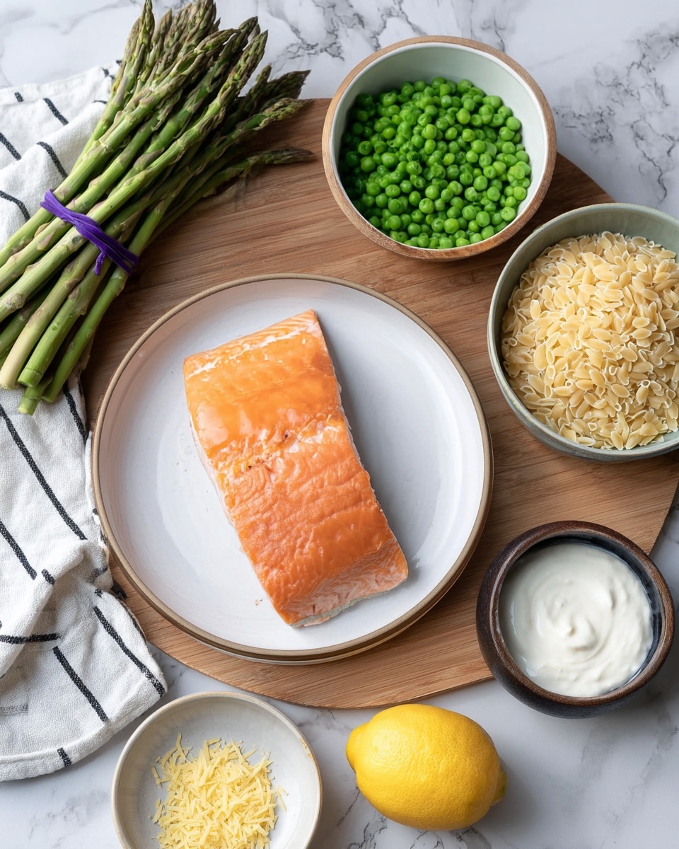 The image shows a black pan filled with a creamy dish made of several layers. The bottom layer contains small pieces of soft light orange-colored fish mixed with dark green leafy herbs. Over this, there is a thick layer of white creamy sauce that looks smooth and slightly melted. The dish has a mix of textures, from soft fish chunks to creamy sauce with hints of green herbs scattered on top. The pan is placed on a white marbled surface with a beige cloth that has a subtle pattern, lying partly under and beside the pan. Photo taken with an iphone --ar 4:5 --v 7