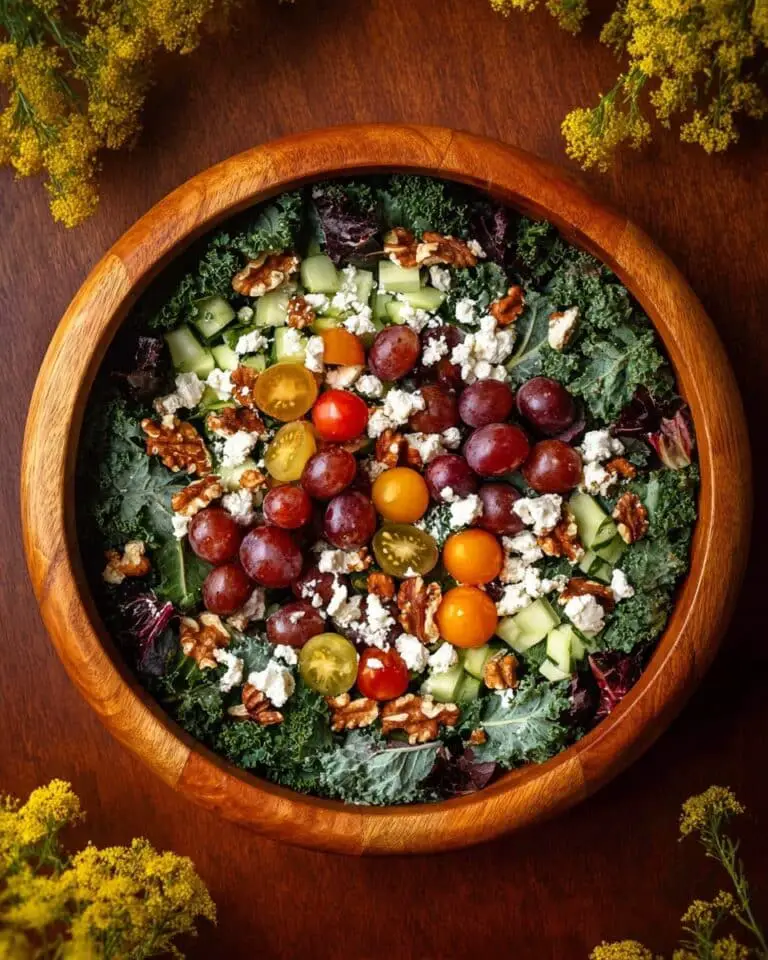 Grape Salad with Kale and Blue Cheese Recipe