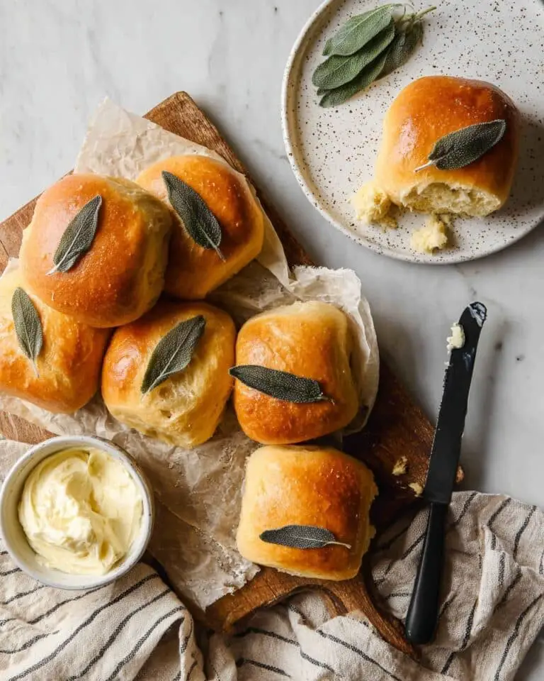 Garlic Sage Parker House Rolls Recipe