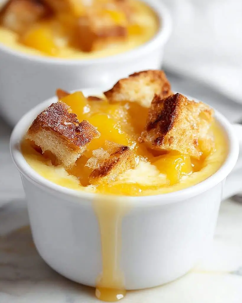 Peach Bread Pudding with Brown Sugar Sauce Recipe