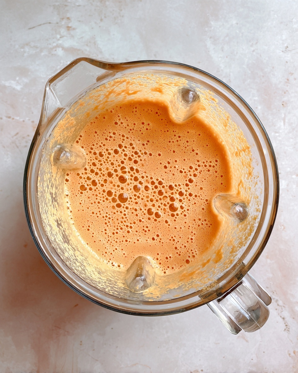 Three scoops of light orange ice cream with a smooth, creamy texture sit stacked in a white bowl with a ridged design, which is placed on top of another empty bowl of the same type. The bowls rest on a wooden board, surrounded by small white pumpkins, cinnamon sticks, and blurred orange pumpkins in the background, all on a white marbled surface. The background has a soft, warm orange tone. Photo taken with an iphone --ar 4:5 --v 7