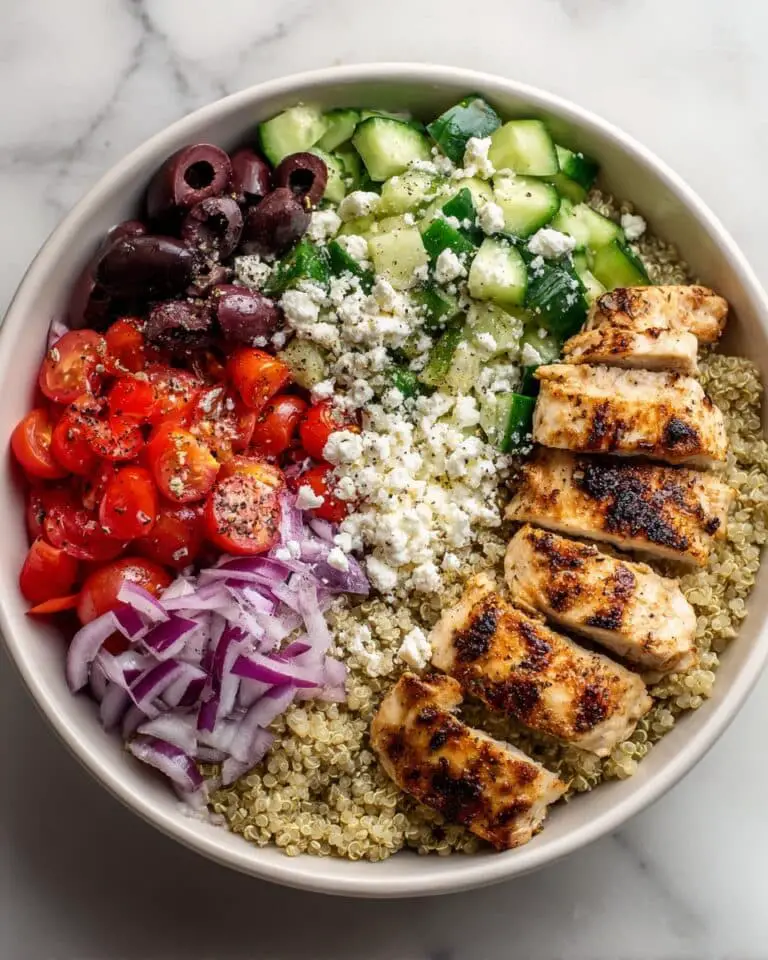 Greek Chicken Bowl with Quinoa, Feta, and Kalamata Olives Recipe