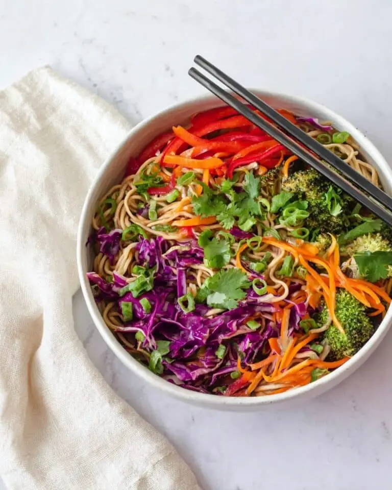Cold Soba Noodle Salad with Peanut Sesame Dressing Recipe