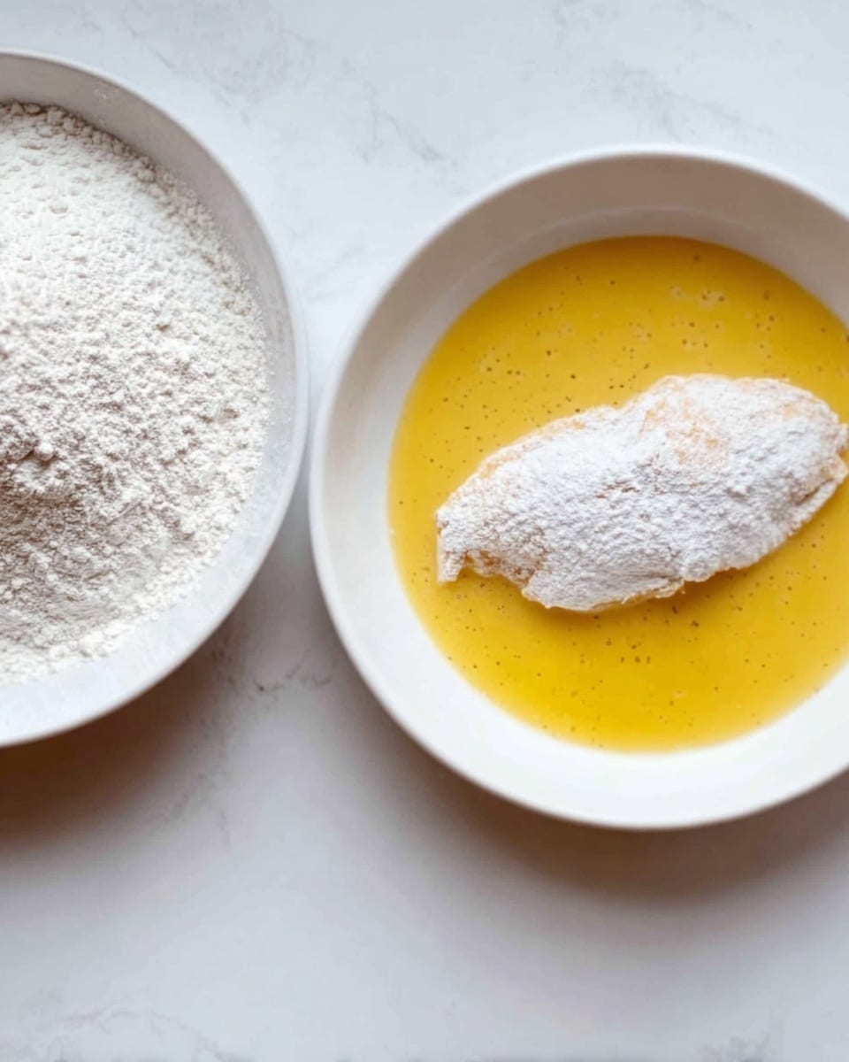 A white plate on a white marbled surface holds a meal with three main parts arranged side by side. On the left, there are two crispy golden-brown pieces of breaded chicken, textured with cornflakes and topped with small green parsley leaves. On the right side of the plate, there is a serving of small pasta shells coated lightly in a beige sauce. Above the pasta, there are several bright green broccoli florets with a juicy, fresh look. Near the top left, there is a small round wooden bowl filled with a smooth light yellow dipping sauce. The plate has extra green curly parsley as garnish underneath the chicken. photo taken with an iphone --ar 4:5 --v 7