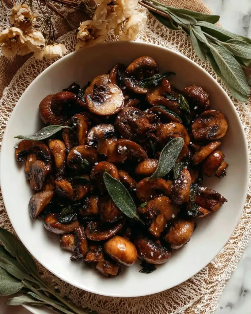 Garlic and Sage Butter Mushrooms Recipe
