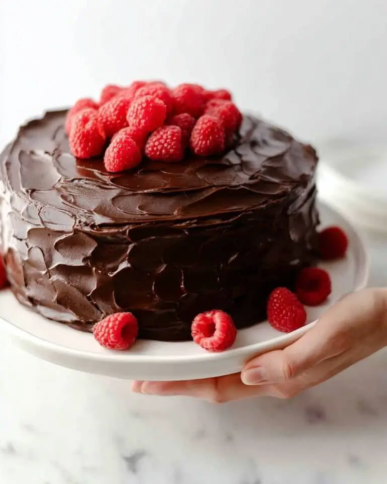 The Best Chocolate Raspberry Layer Cake Recipe