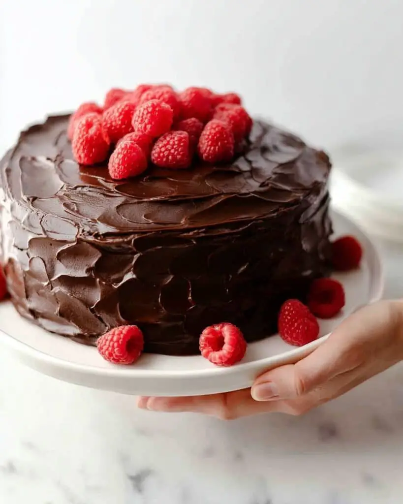 The Best Chocolate Raspberry Layer Cake Recipe