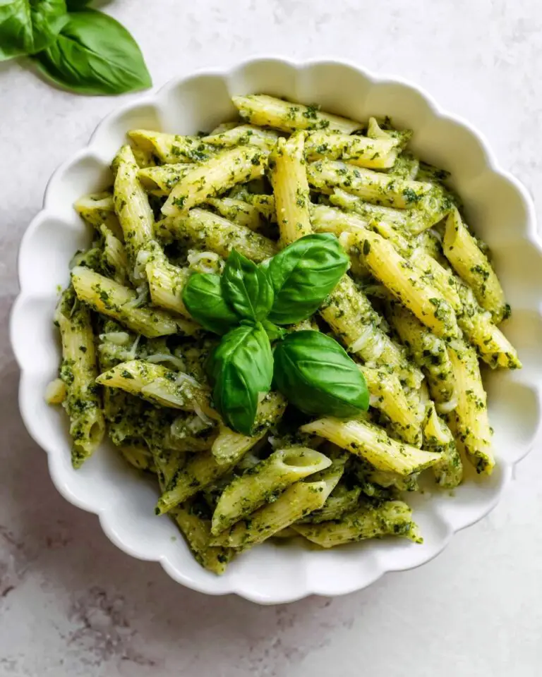 Creamy Pesto Penne Pasta Recipe