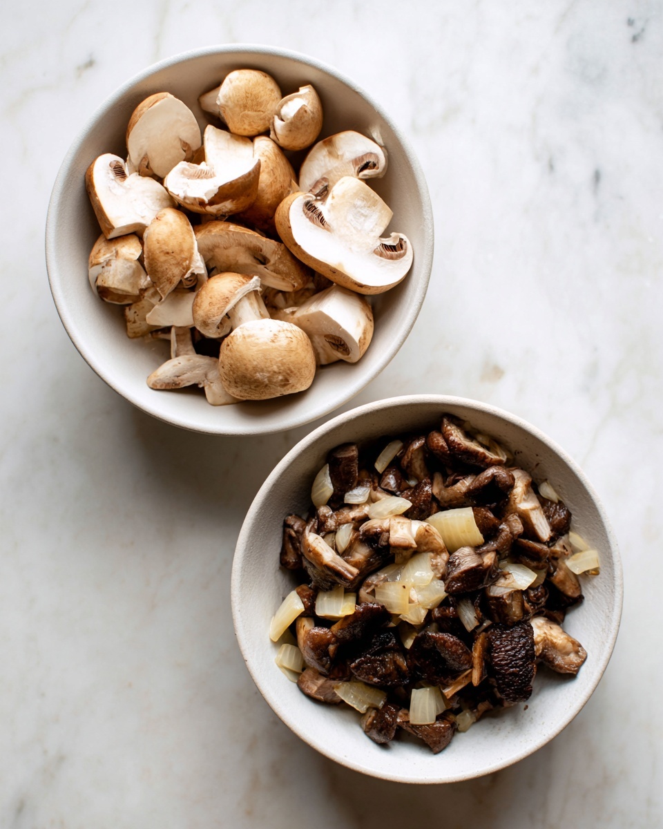 The image shows a bowl of thick soup with three main layers: the base layer is a golden-brown broth, filled with chickpeas and soft green cabbage pieces spread evenly. The middle layer includes dark olives and green herbs, finely chopped and scattered throughout the soup for texture. On top, there are bright green dill sprigs that add freshness. A slice of toasted bread with a rough, crispy texture leans on the edge of the white bowl, the soup bowl itself having a wide green stripe on the rim. In the background, another white bowl with the same soup and fresh dill is partly visible, all placed on a white marbled surface. A silver spoon rests inside the soup bowl, with a woman’s hand holding it. Photo taken with an iphone --ar 4:5 --v 7