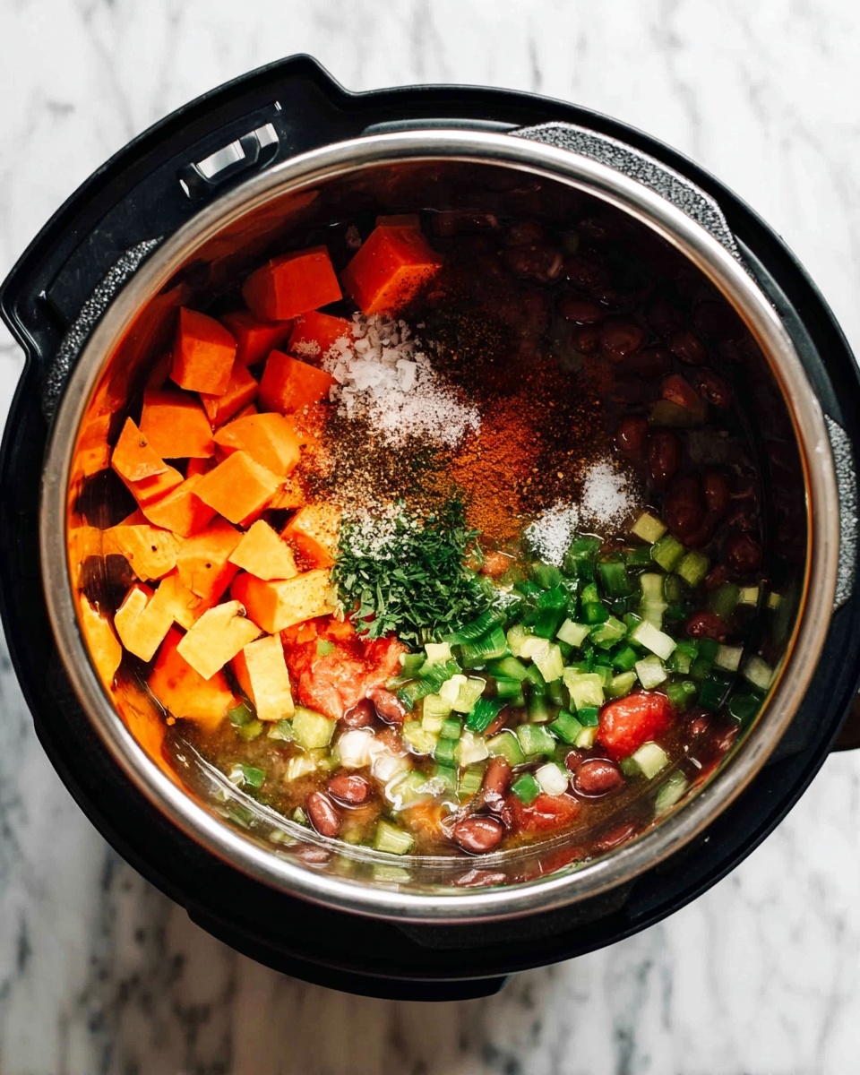 Two bowls of thick orange soup with visible chunks of vegetables like squash and greens sit on a white marbled surface. The soup is topped with chopped nuts and fresh green herbs, adding texture and color. One bowl has a silver spoon resting inside it, showing the smooth, rich surface of the soup. Around the bowls are pieces of seeded crackers, and under one bowl is a dark gray cloth napkin that adds contrast to the white marbled texture below. photo taken with an iphone --ar 4:5 --v 7