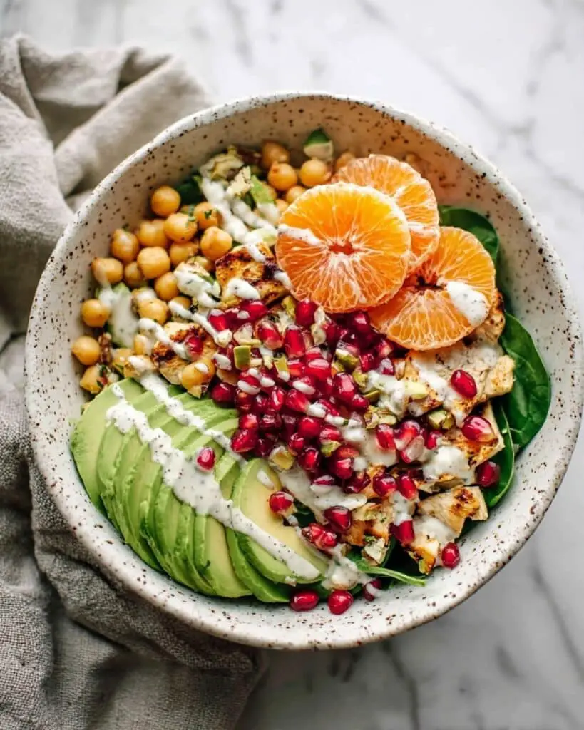 Winter Spa Salad with Lemon Chicken Recipe