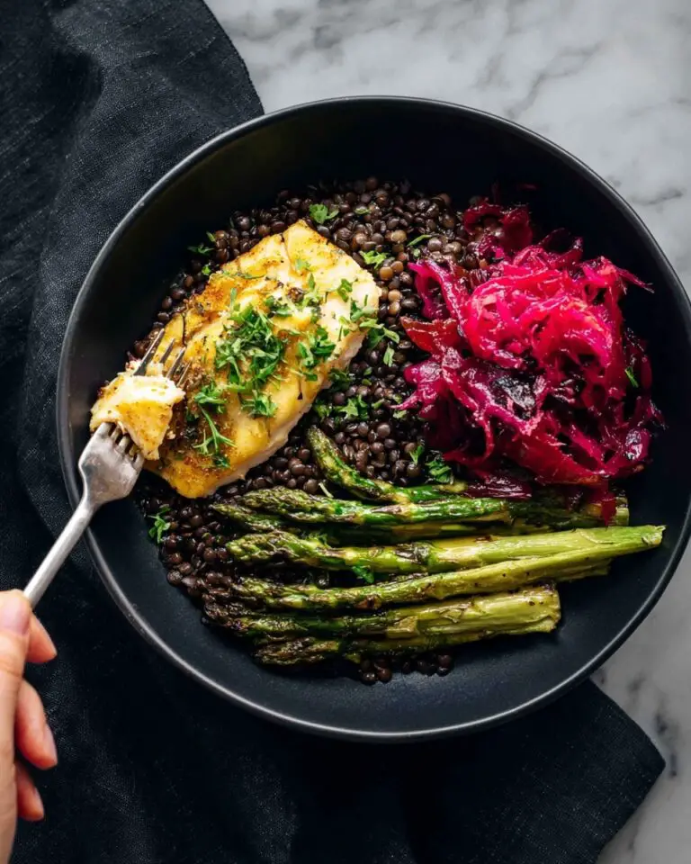 Perfect Baked Salmon with Lentils and Lemon Herb Sauce Recipe