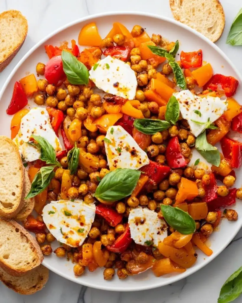 Sweet Pepper, Chickpea & Mozzarella Salad Recipe